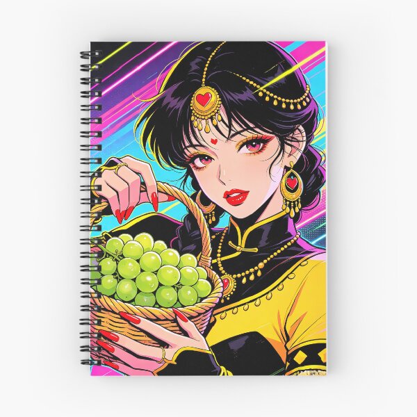 Item preview, Neon Heart Princess & Green Grapes Retro Pop Art designed and sold by Bondingbonding.