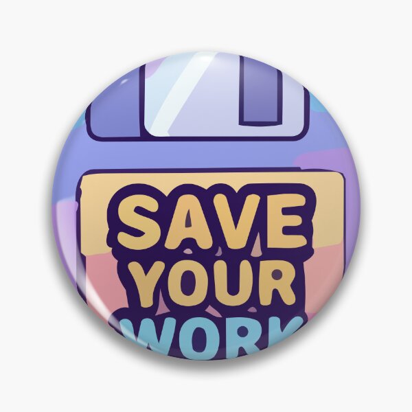 Item preview, Cute Retro Floppy Disk 'SAVE YOUR WORK' Sticker designed and sold by All Year Summer Co..
