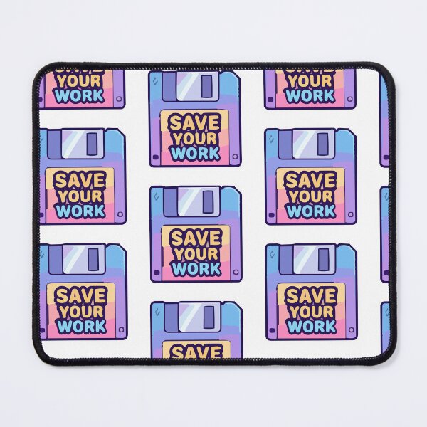 Item preview, Cute Retro Floppy Disk 'SAVE YOUR WORK' Sticker designed and sold by All Year Summer Co..
