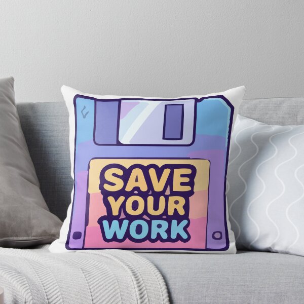 Item preview, Cute Retro Floppy Disk 'SAVE YOUR WORK' Sticker designed and sold by All Year Summer Co..