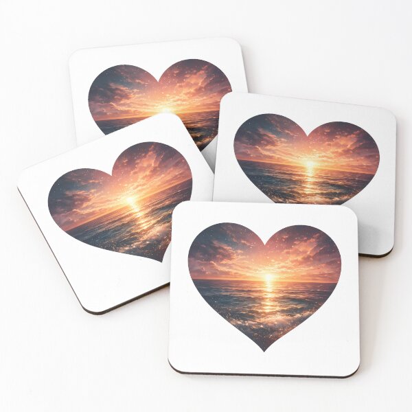 Item preview, Heart Ocean Sunset | Romantic Love Sea | Sunset Heart PNG Design designed and sold by Moonveil_Studio.