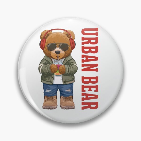 Item preview, Cool Urban Bear Streetwear Cool Teddy Bear Graphic Art designed and sold by SK ArtNest.