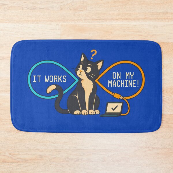 Item preview, It Works On My Machine - Funny IT Developer Cat designed and sold by SVox.