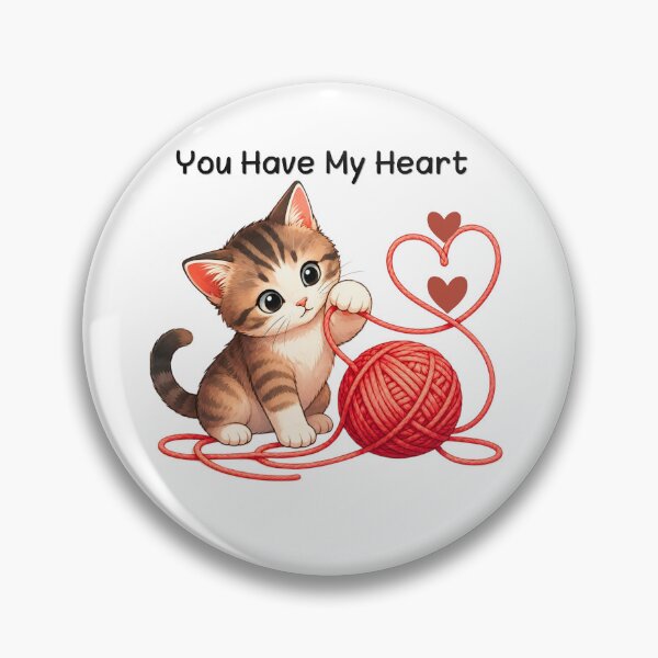 Item preview, You Have My Heart-cute Kitten Playing with Yarn designed and sold by teeNova Wear.