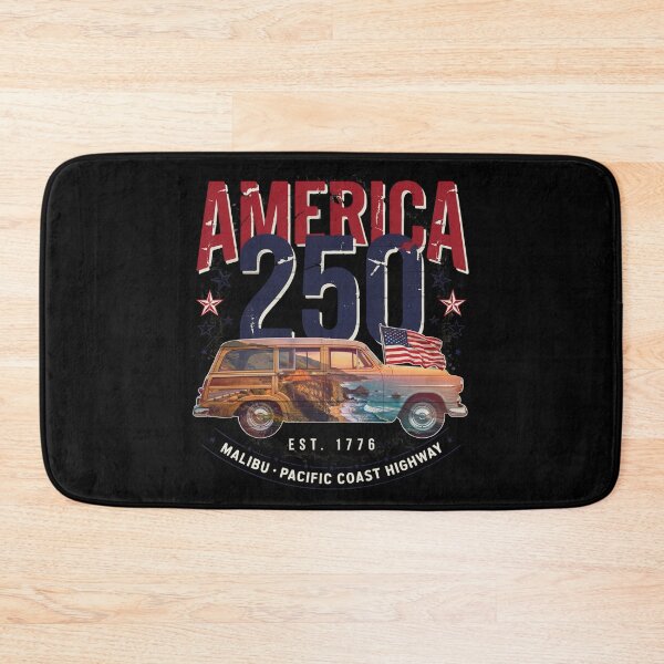 Item preview, America 250 Malibu T-Shirt | Pacific Coast Highway Woody Wagon Patriotic 1776-2026 Tee v2 designed and sold by DarylWelsh2024.