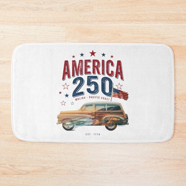 Item preview, America 250 Malibu T-Shirt | Pacific Coast Highway Woody Wagon Patriotic 1776-2026 Tee v3 designed and sold by DarylWelsh2024.