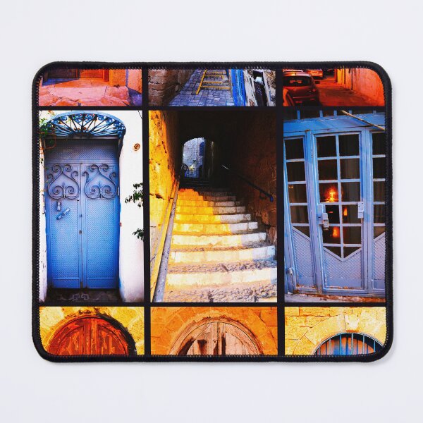 Item preview, Antique wooden door collage European color fine art photograph designed and sold by Jéanpaul Ferro.