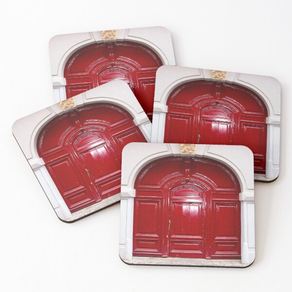 Item preview, Antique red door and entrance way fine art color photograph designed and sold by Jéanpaul  Ferro.