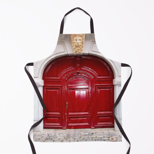 Item preview, Antique red door and entrance way fine art color photograph designed and sold by Jéanpaul Ferro.