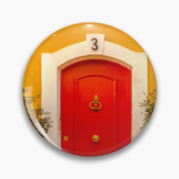 Item preview, Orange Mediterranean door with yellow background fine art color photograph wall art designed and sold by Jéanpaul  Ferro.