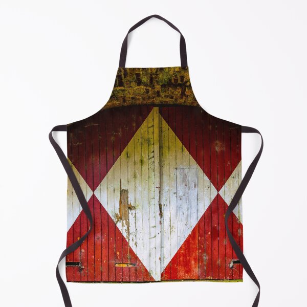 Item preview, Red tartan with white antique doors fine art color photograph wall art designed and sold by Jéanpaul Ferro.