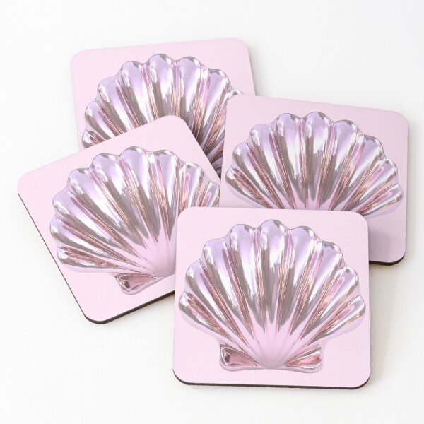 Item preview, Chrome Pink Seashell 3D Render Art designed and sold by jianina-alondra.