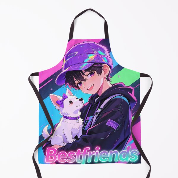 Item preview, Y2K Best Friends — Boy with Purple Hat & White Puppy designed and sold by Bondingbonding.