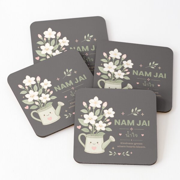 Item preview, Nam Jai | Kindness Grows – Cute Thai Floral Vector Thai Design | Soft Thailand™ designed and sold by CosmicQuietStudio.