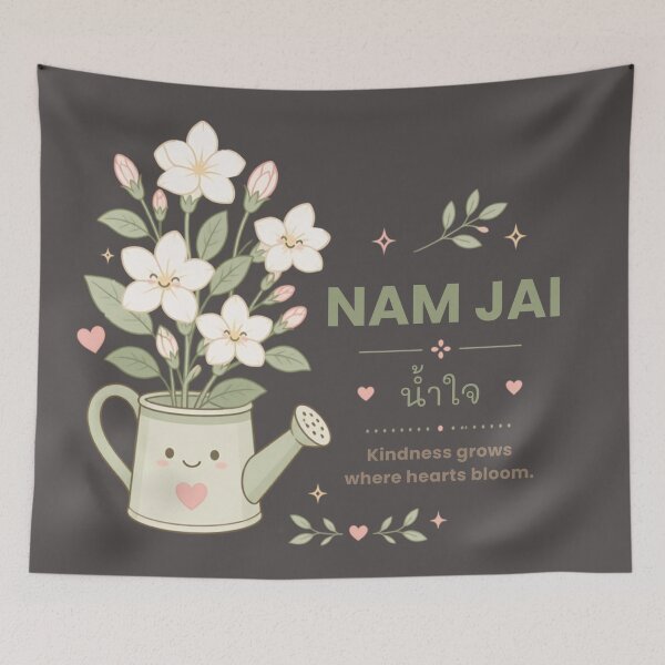 Item preview, Nam Jai | Kindness Grows – Cute Thai Floral Vector Thai Design | Soft Thailand™ designed and sold by CosmicQuietStudio.