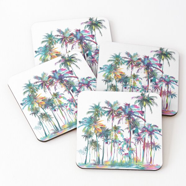 Item preview, Colorful Tropical Palm Forest | Vibrant Neon Paradise Botanical Art designed and sold by Awarrie.