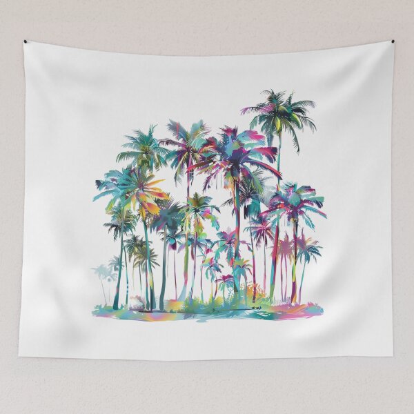 Item preview, Colorful Tropical Palm Forest | Vibrant Neon Paradise Botanical Art designed and sold by Awarrie.