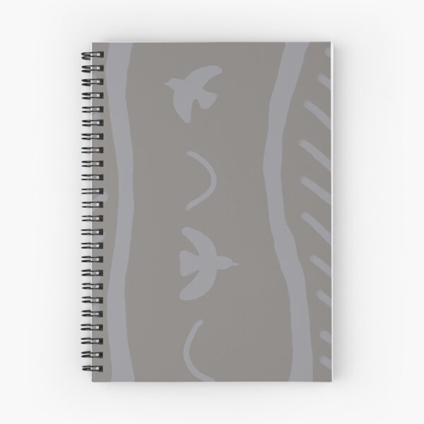 Item preview, Bohemian-style bird motifs in grey, nature-inspired by Beliris Creations designed and sold by BelirisCréations.