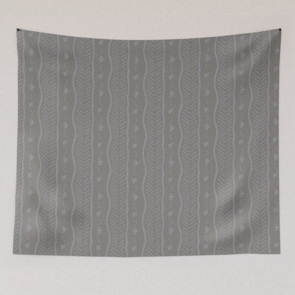 Item preview, Bohemian-style bird motifs in grey, nature-inspired by Beliris Creations designed and sold by BelirisCréations.