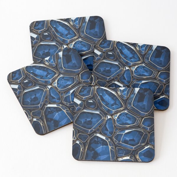 Item preview, Blue mosaic tiles rock texture Simple minimalist decor pattern designed and sold by Arjun4282.