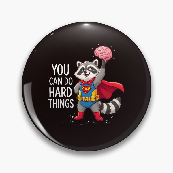 Item preview, You Can Do Hard Things Raccoon Meme Motivational Teacher designed and sold by w66aboo.