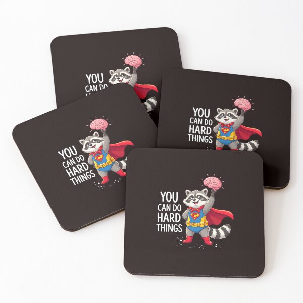 Item preview, You Can Do Hard Things Raccoon Meme Motivational Teacher designed and sold by w66aboo.