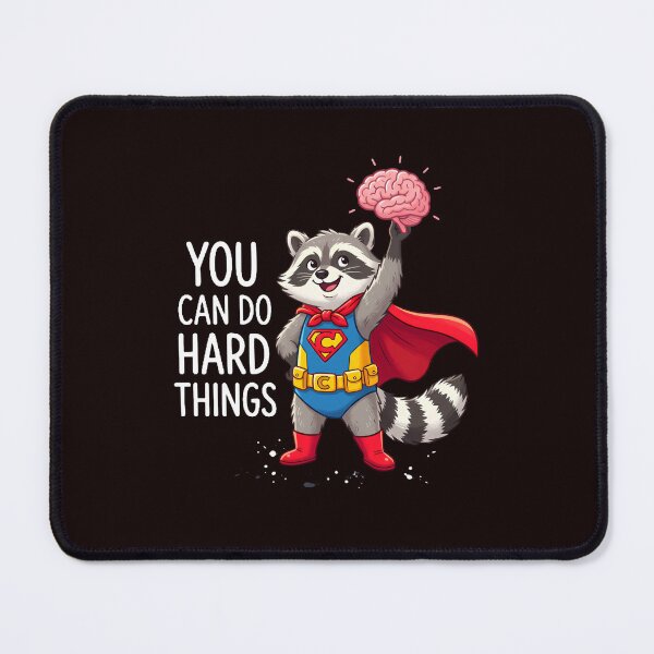 Item preview, You Can Do Hard Things Raccoon Meme Motivational Teacher designed and sold by w66aboo.
