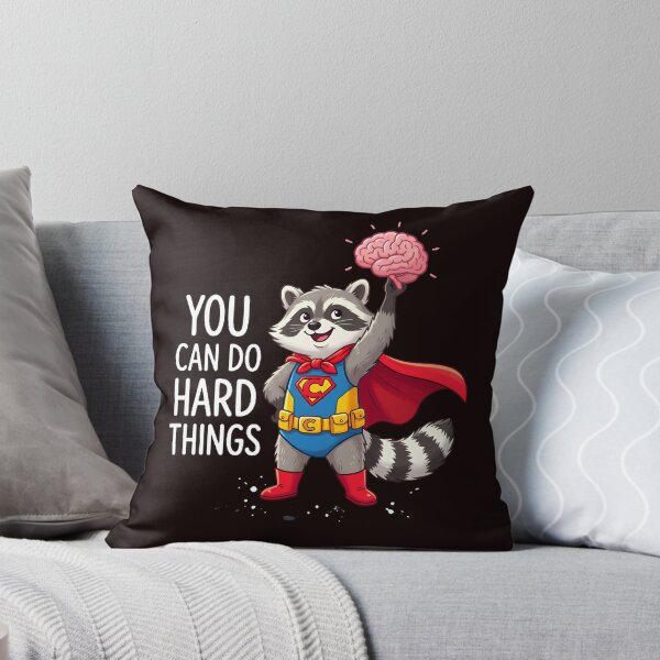 Item preview, You Can Do Hard Things Raccoon Meme Motivational Teacher designed and sold by w66aboo.