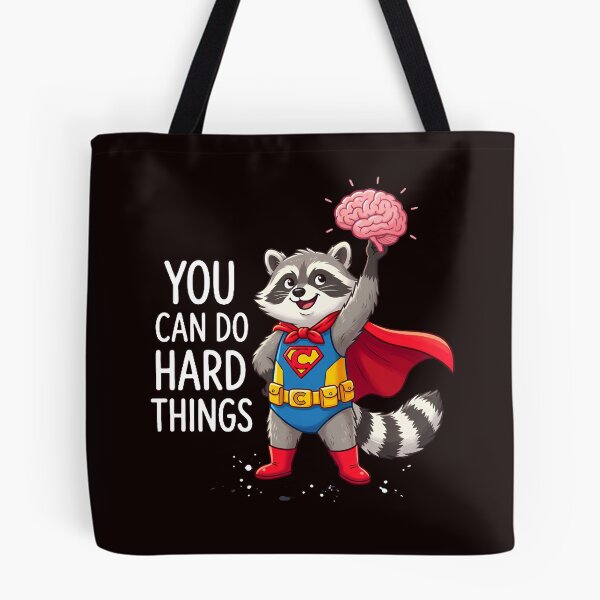 Item preview, You Can Do Hard Things Raccoon Meme Motivational Teacher designed and sold by w66aboo.