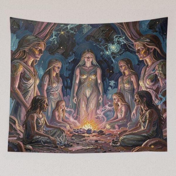 Item preview, Impasto Cosmic Ritual Circle Portrait designed and sold by FotoworldEdel.