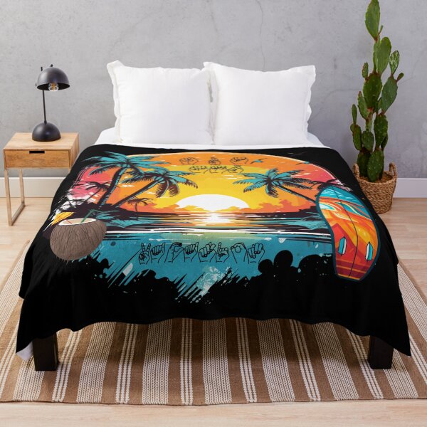 Item preview, Summer Vacation ASL Fingerspelling | Tropical Beach Sunset & Surfboard designed and sold by ASL SIGNPRO CLEARSIGNS.