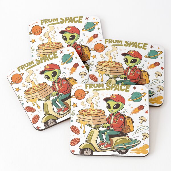 Item preview, Delivered From Space Alien Pizza designed and sold by NatalieJeans.