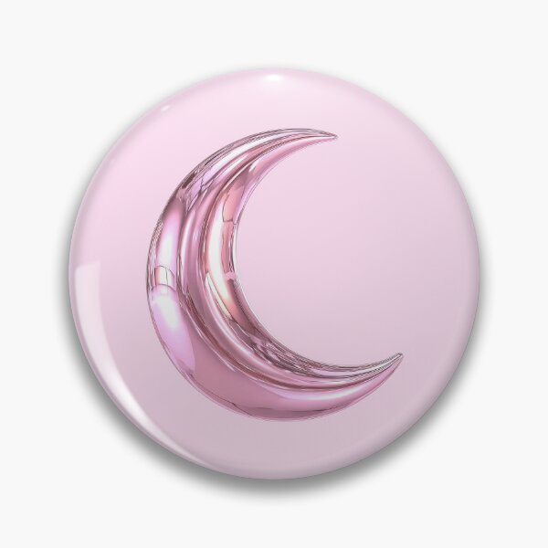 Artikelvorschau, Glänzendes, metallisch-rosa Mond-Render entworfen und verkauft von jianina-alondra.