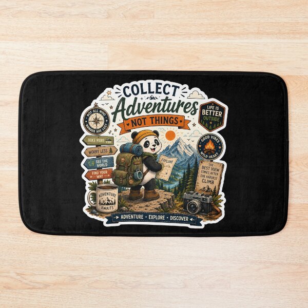 Item preview, Collect Adventures Not Things Panda Sticker | Cute Hiking Panda | Adventure Travel Sticker designed and sold by GenZStickerHub1.