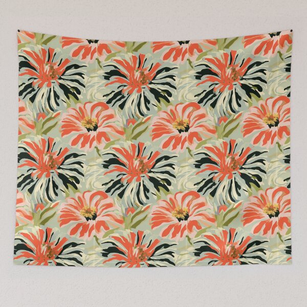 Item preview, Graceful Zinnia Floral - Tropical Flower Pattern - Anniversary Gifts For Her designed and sold by RoyalStarsPatts.