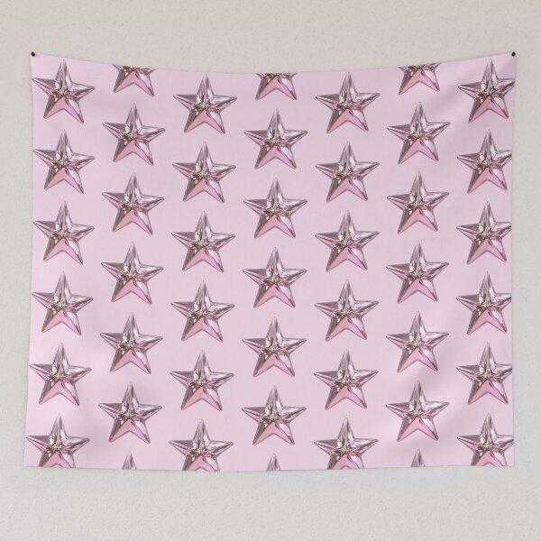 Item preview, Glossy Metallic Pink Star Art designed and sold by jianina-alondra.