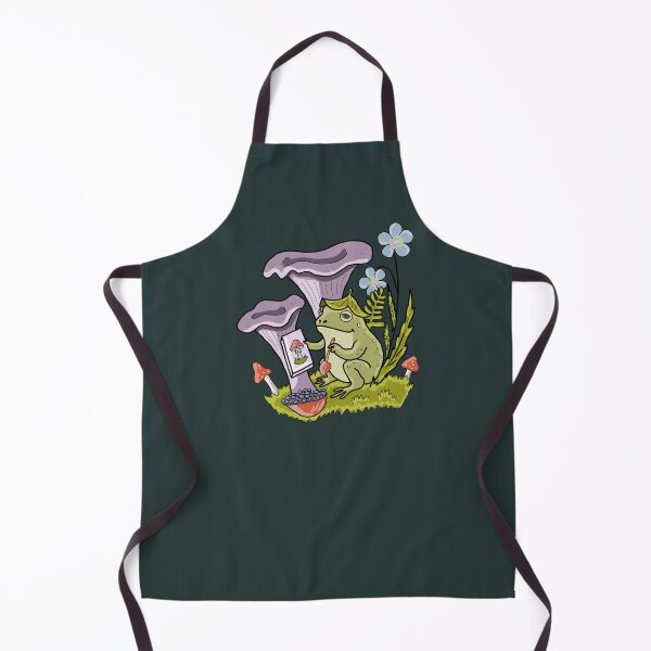 Item preview, Frog Cottagecore Art: Toad Painter Under Giant Purple Mushrooms designed and sold by LeshanArt.