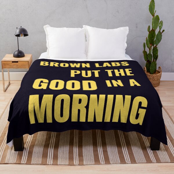 Item preview, Brown Lab Puppy Dog Morning Coffee Quote designed and sold by PRINTSCHARMINGM.