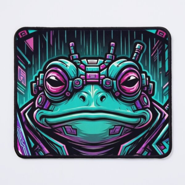 Item preview, Cyberpunk Samurai Frog - Neon Cyber Ninja Amphibian designed and sold by Visual Chillout by GP .