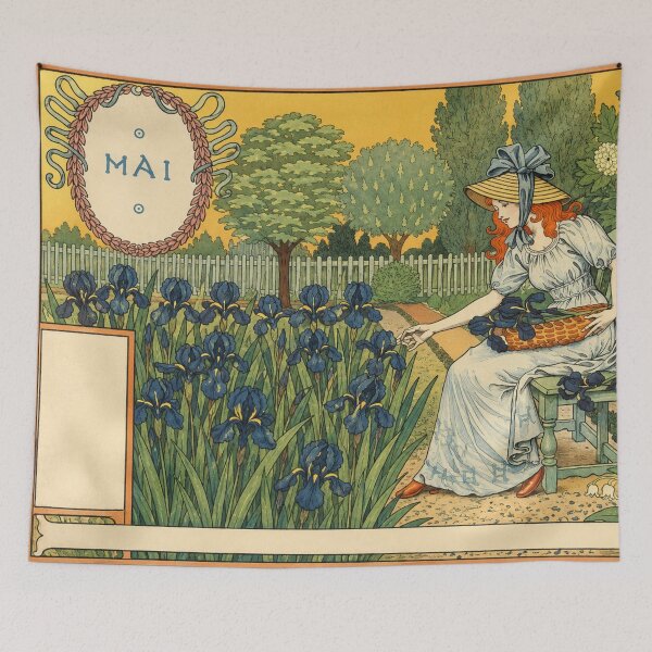 Item preview, May by Samuel Grasset Vintage Garden Wall Art for Cottagecore Home Decor designed and sold by RickE.