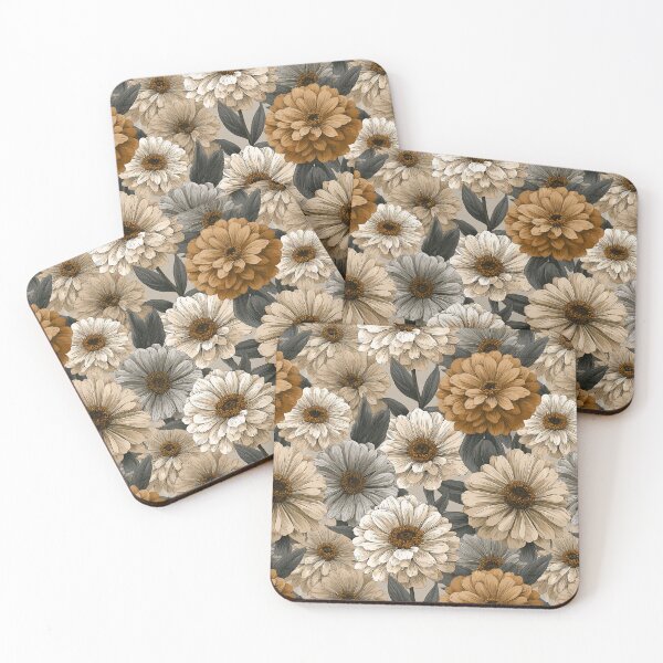 Item preview, Artistic Zinnia Floral  - Botanical Garden Pattern - Anniversary Gifts For Husband designed and sold by RoyalStarsPatts.