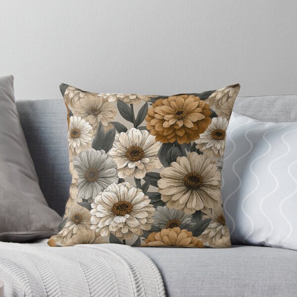 Item preview, Artistic Zinnia Floral  - Botanical Garden Pattern - Anniversary Gifts For Husband designed and sold by RoyalStarsPatts.