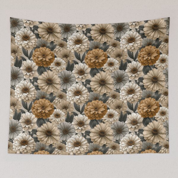 Item preview, Artistic Zinnia Floral  - Botanical Garden Pattern - Anniversary Gifts For Husband designed and sold by RoyalStarsPatts.