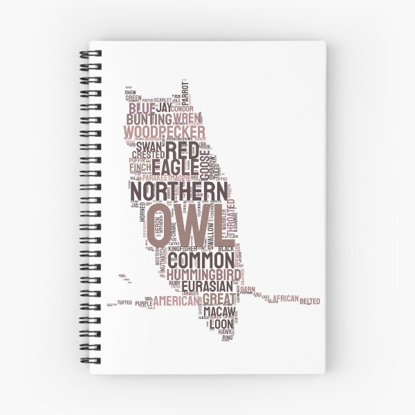Item preview, Silhouette Owl Species Word Cloud Typography Art designed and sold by AyfuDesigns.