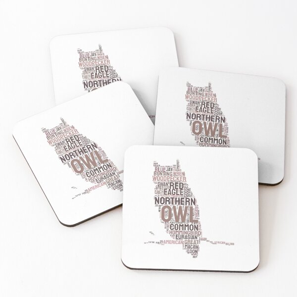 Item preview, Silhouette Owl Species Word Cloud Typography Art designed and sold by AyfuDesigns.