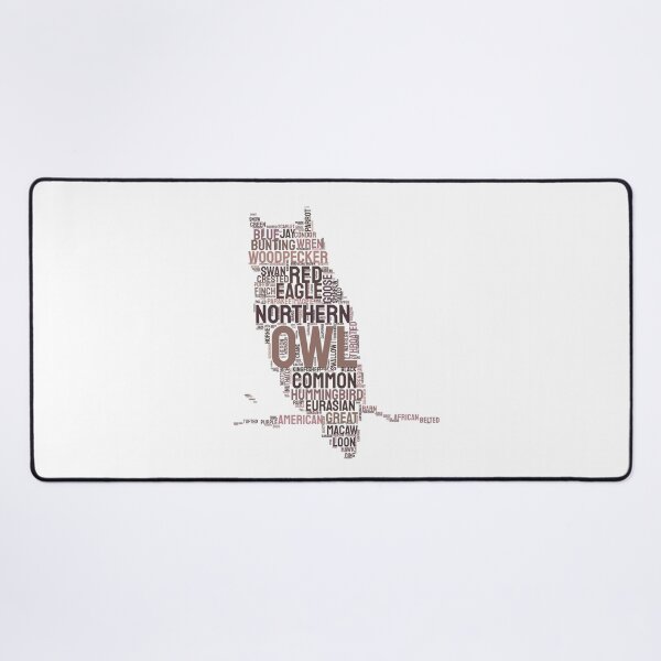 Item preview, Silhouette Owl Species Word Cloud Typography Art designed and sold by AyfuDesigns.