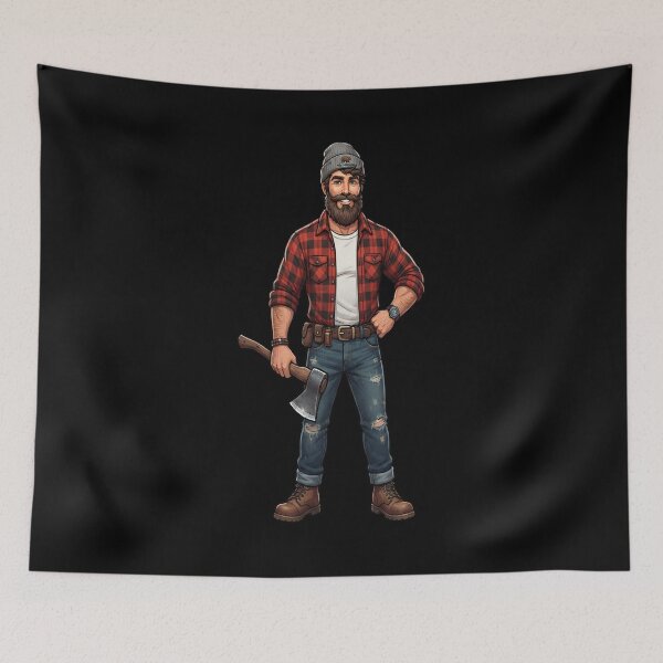 Item preview, Lumberjack with Axe designed and sold by MarceloBozzano.