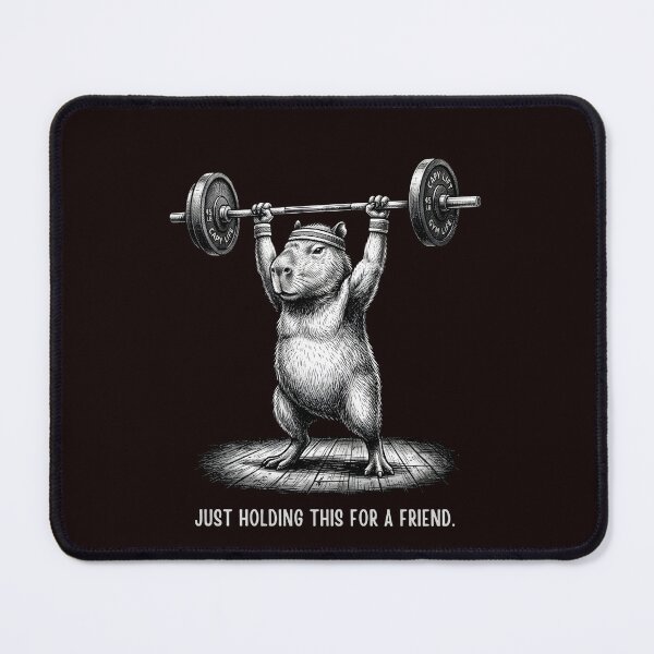 Item preview, Weightlifting Capybara Just Holding This For A Friend Humor designed and sold by w66aboo.