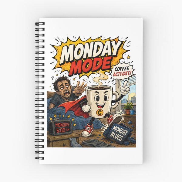 Item preview, Monday Mode – Funny Comics Design designed and sold by Mac Sketches.