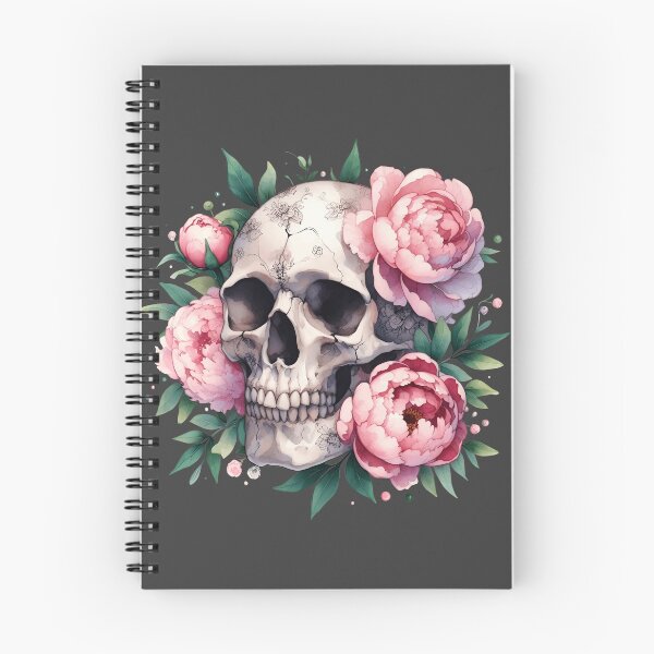 Item preview, Cottagecore Gothic Floral Skull Art designed and sold by Lorraine Cozy Corner.